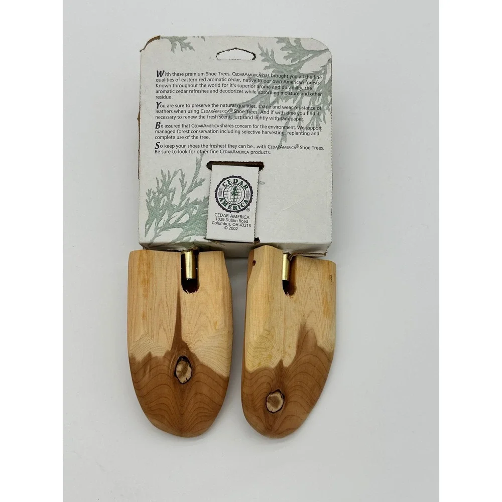 Cedar America Shoe Trees Men's Fresh Cut Aromatic Cedar Wood Brown XL 12-14